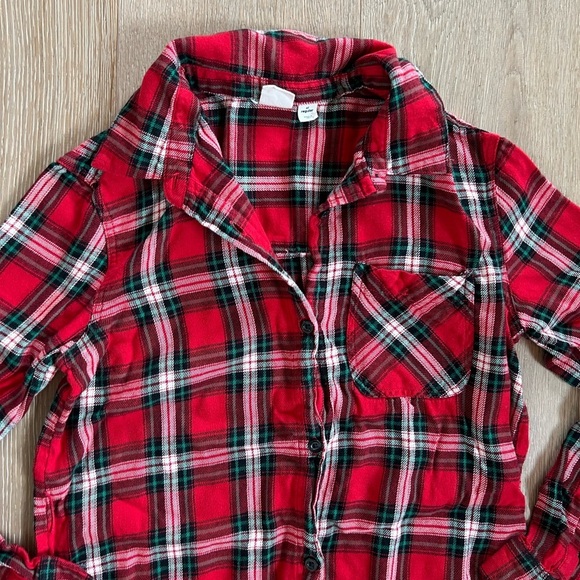 GAP Kids Red and Black Long Sleeve Plaid Dress Girls Size XL - Picture 4 of 13